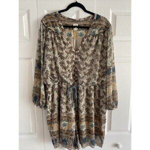Tiny Anthropologie Women's Large Romper Boho Hippie Summer Vacation Cruise